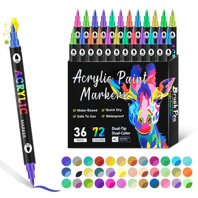 Permanent Marker Set Fine Precision Tip Waterproof & UV-Resistant