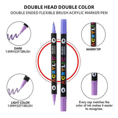 Permanent Marker Set Fine Precision Tip Waterproof & UV-Resistant