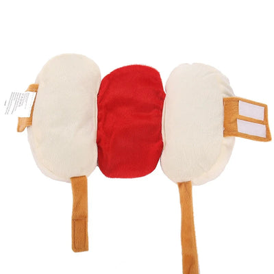 Pet Costume Hot Dog Design Soft Plush Adjustable Fit