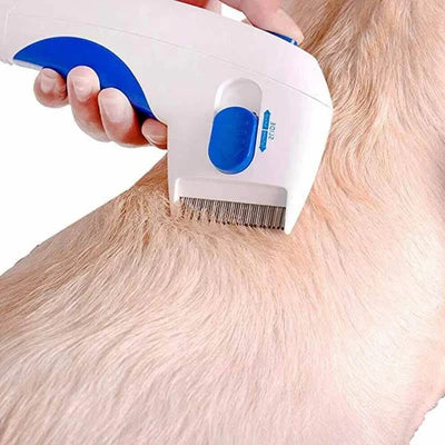 Pet Flea & Tick Comb Low-Voltage Battery-Powered Fine-Tooth