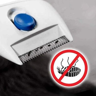Pet Flea & Tick Comb Low-Voltage Battery-Powered Fine-Tooth