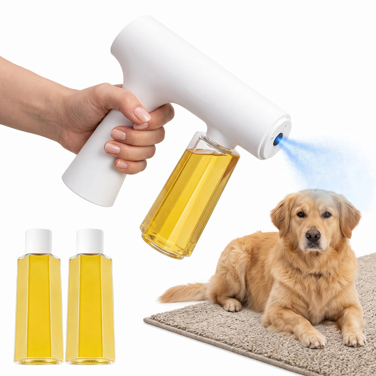Pet Odor Eliminator Kit Plant-Based Nano Mist 3 Refills