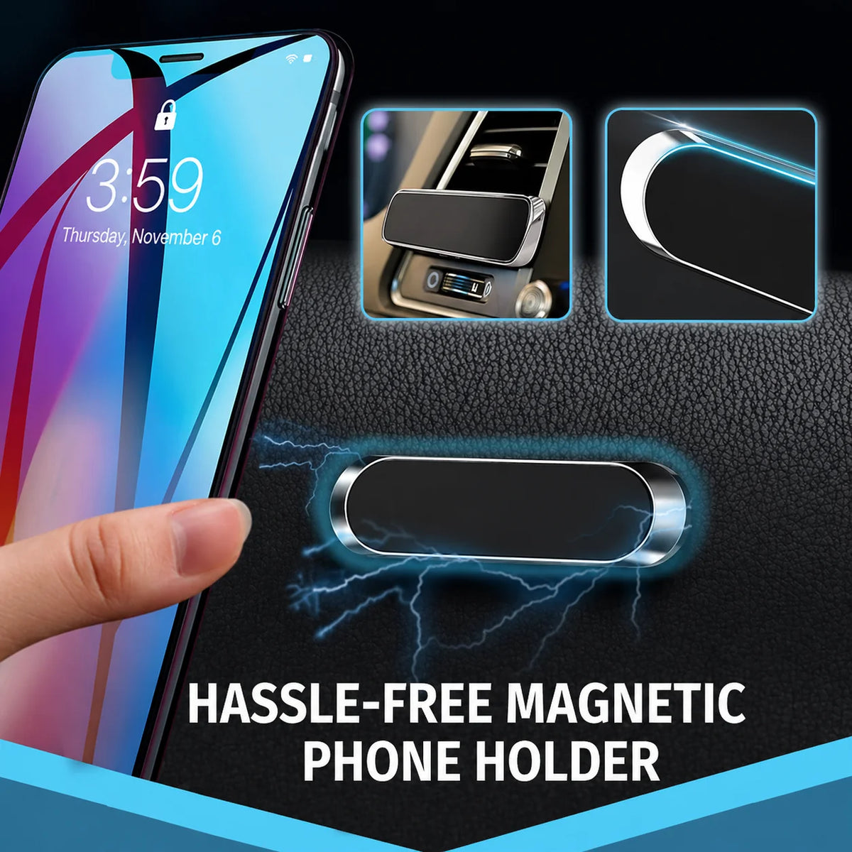 Phone Mount Magnetic N50 360° Rotation Residue-Free Adhesive