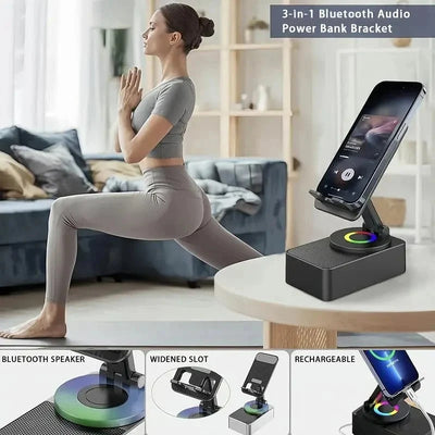 Phone & Tablet Stand Bluetooth Speaker 1500mAh Power Bank