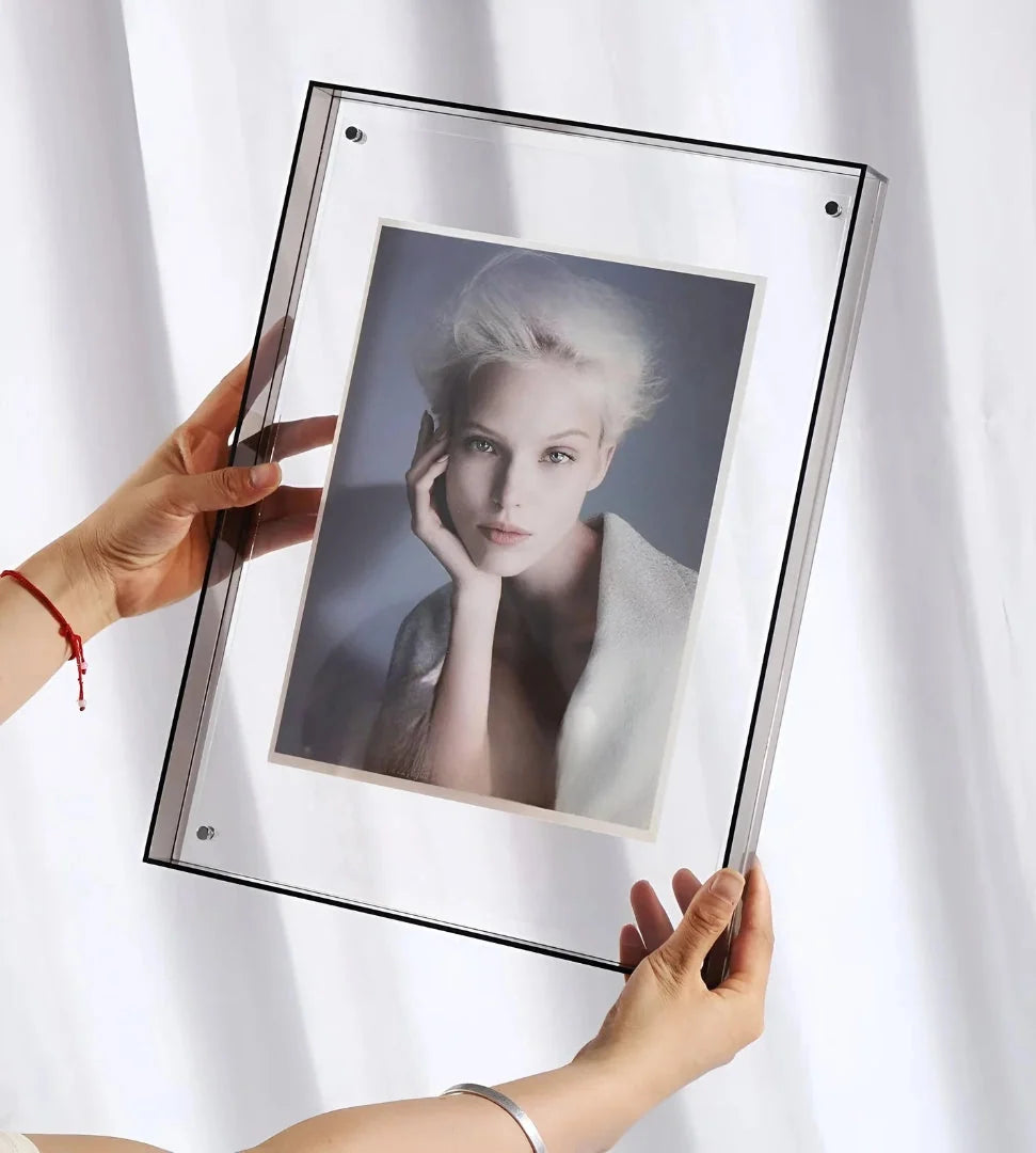 Photo Frame Acrylic Floating Desk & Wall Display