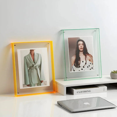 Photo Frame Acrylic Floating Desk & Wall Display
