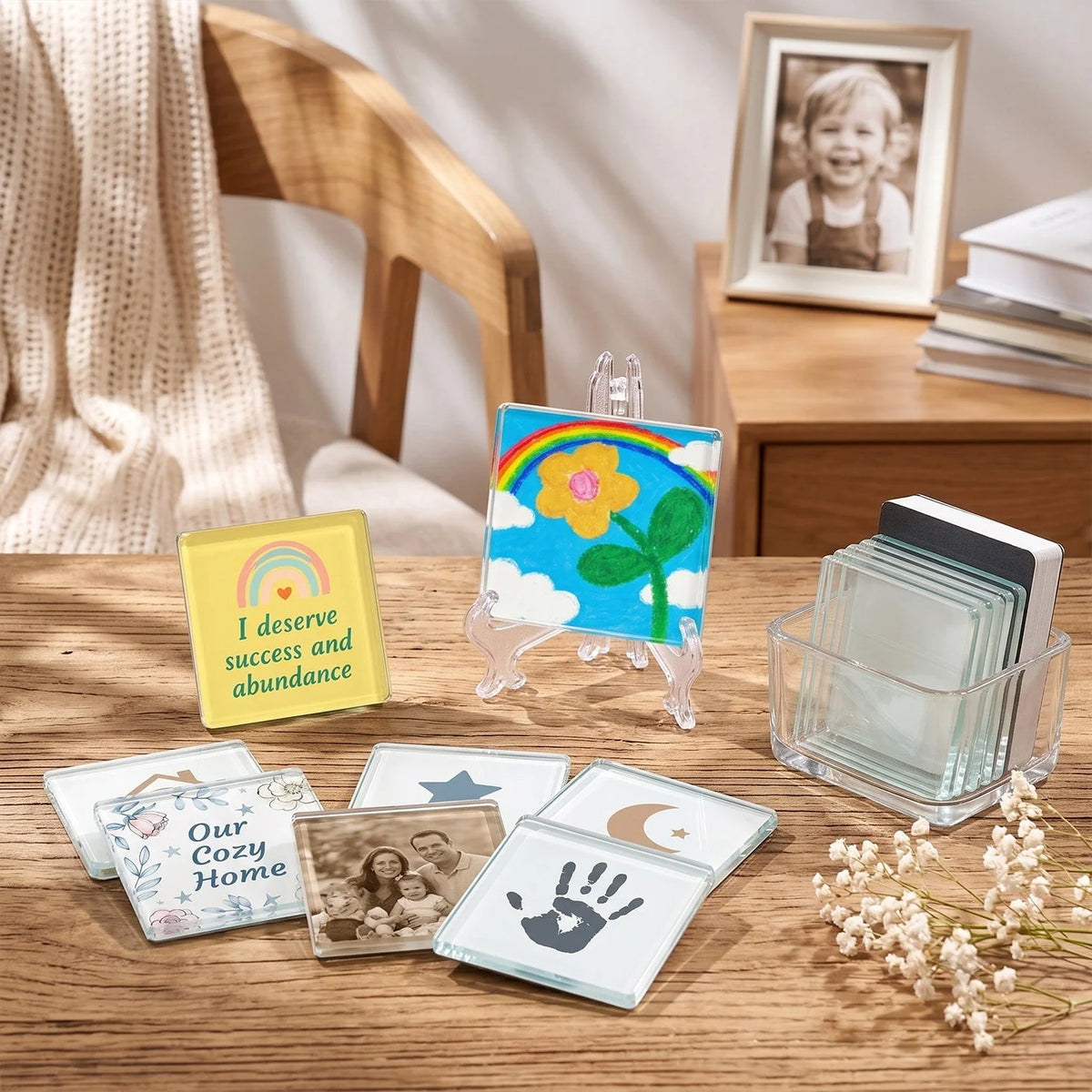 Photo Frames Self-Adhesive Crystal Clear & Removable Magnets
