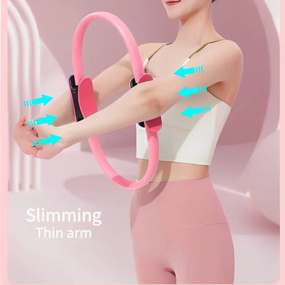 Pilates Ring Fiberglass Core Non-Slip Foam Handles