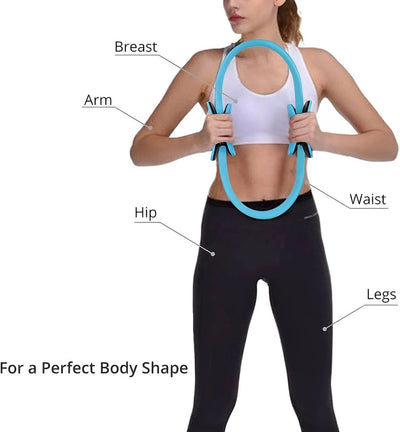 Pilates Ring Fiberglass Core Non-Slip Foam Handles