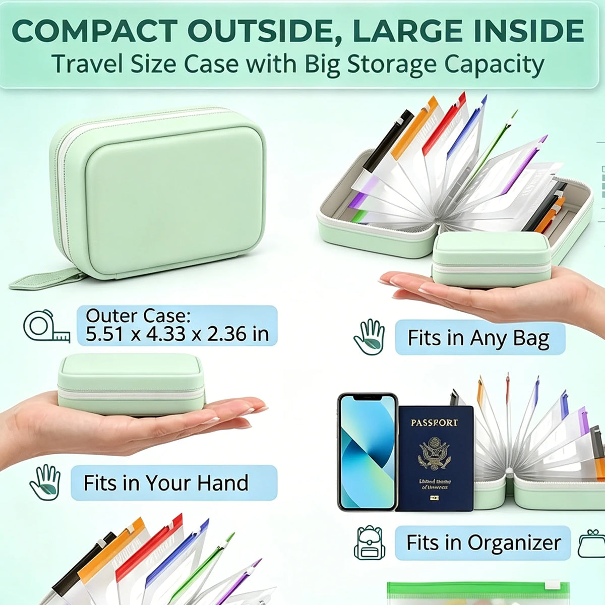 Pill Organizer Labelable & Waterproof Pouches Ring Binder