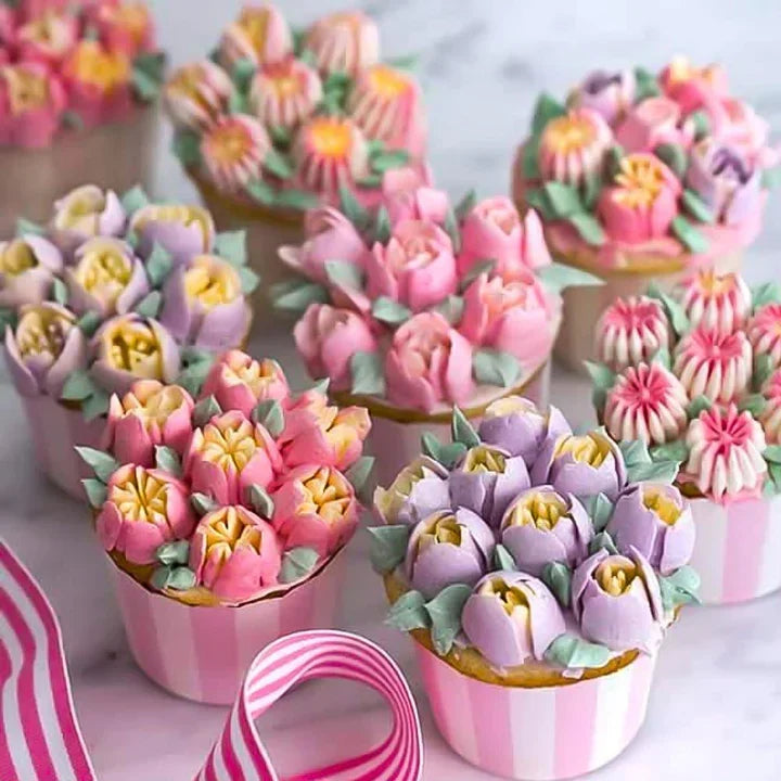 Piping Tip Set 14-Piece Flower & Rosette Easy Clean