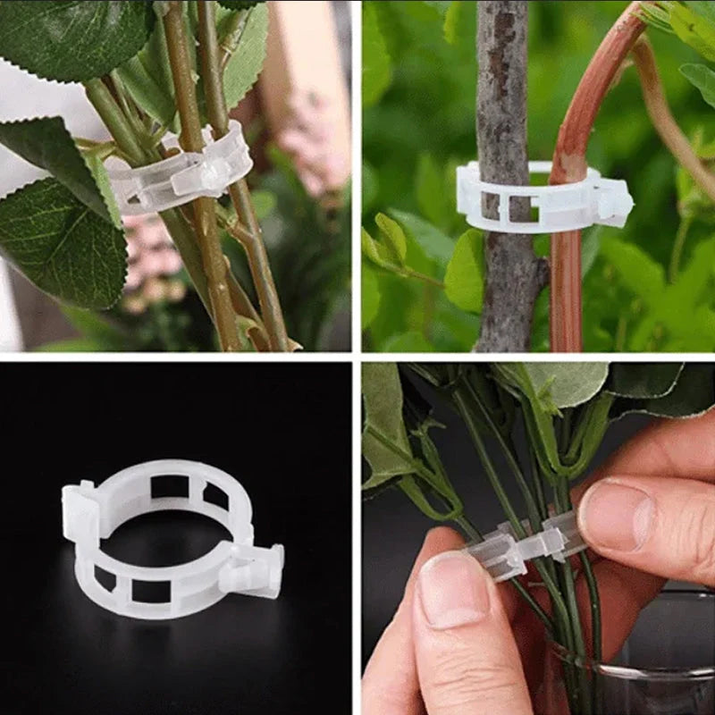 Plant Support Clips Quick-Release Reusable Set of 100