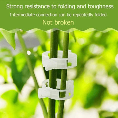 Plant Support Clips Quick-Release Reusable Set of 100