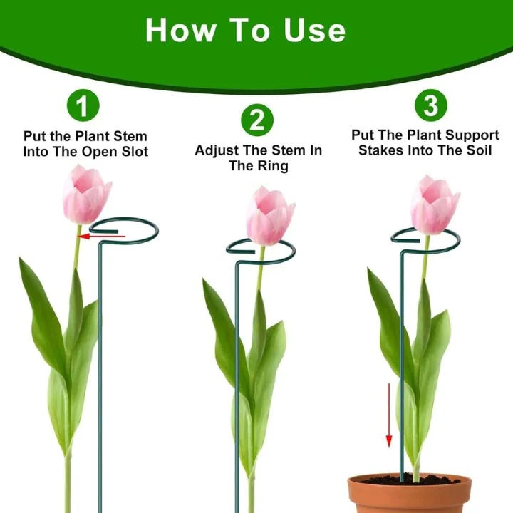 Plant Support Stakes Tool-Free & Weatherproof 20-Piece Set