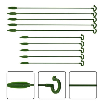 Plant Support Stakes Tool-Free & Weatherproof 20-Piece Set