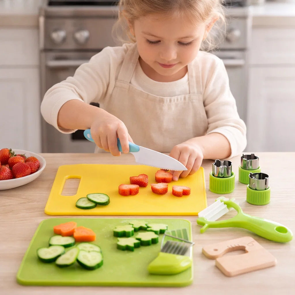 Play Kitchen Tool Set Child-Sized Easy-Grip Handles