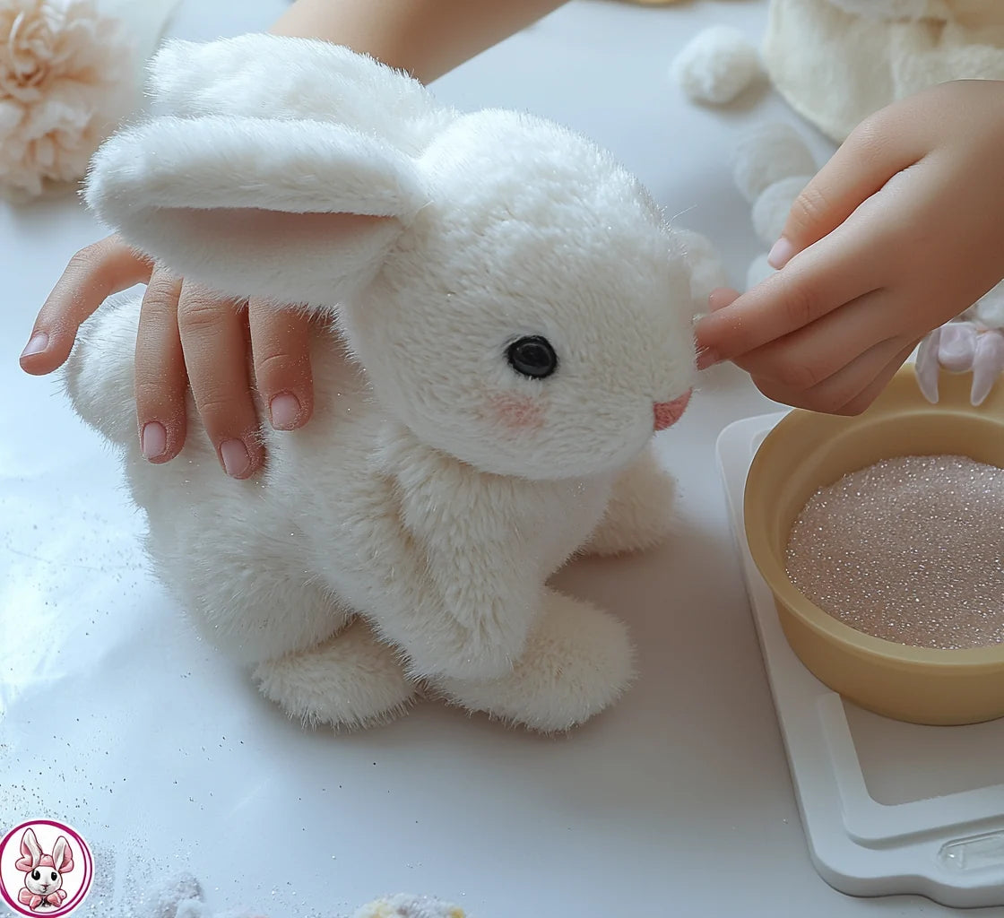 Plush Bunny Lifelike Motion Soft Faux Fur