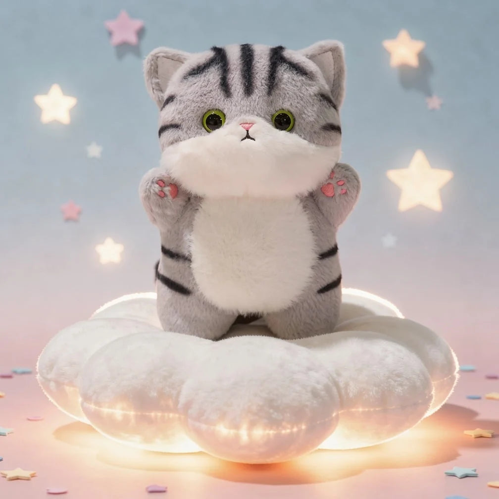 Plush Cat Soft Fluffy Seven Color Designs