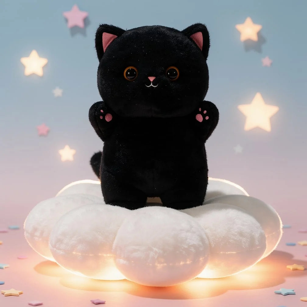 Plush Cat Soft Fluffy Seven Color Designs