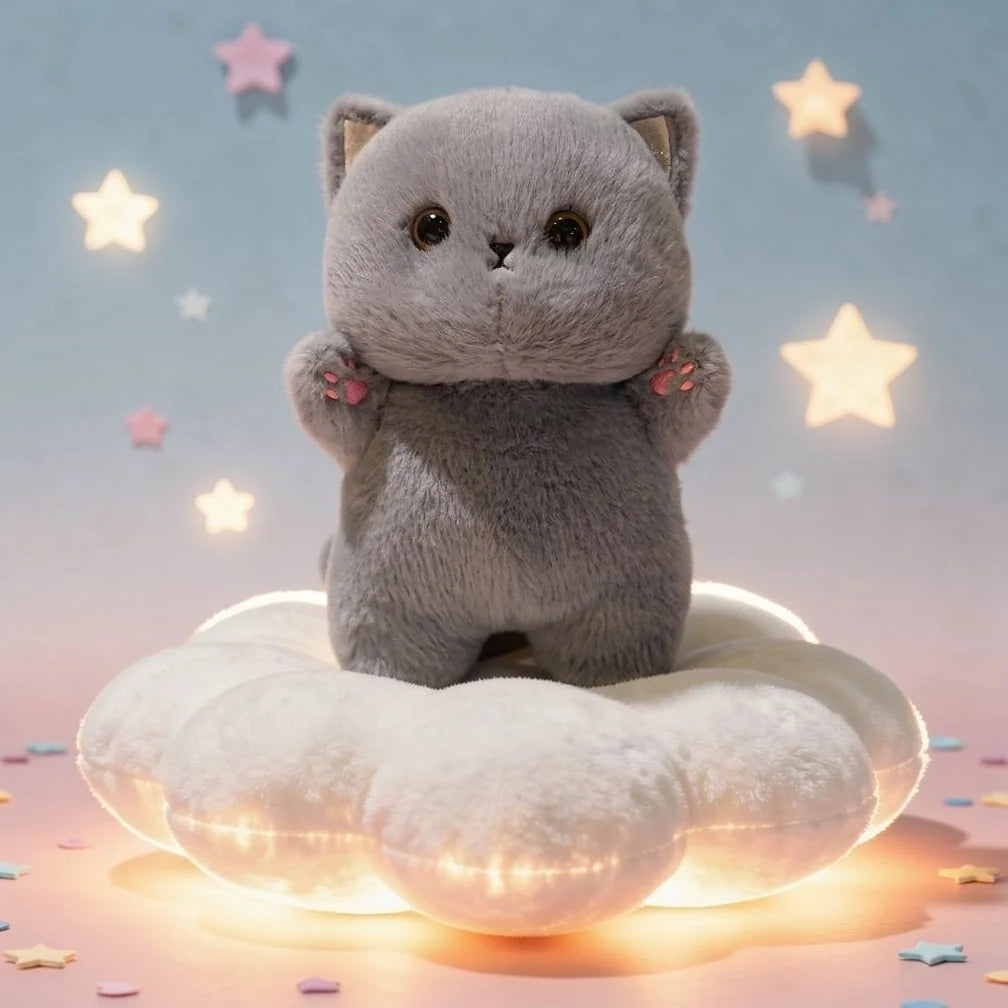 Plush Cat Soft Fluffy Seven Color Designs