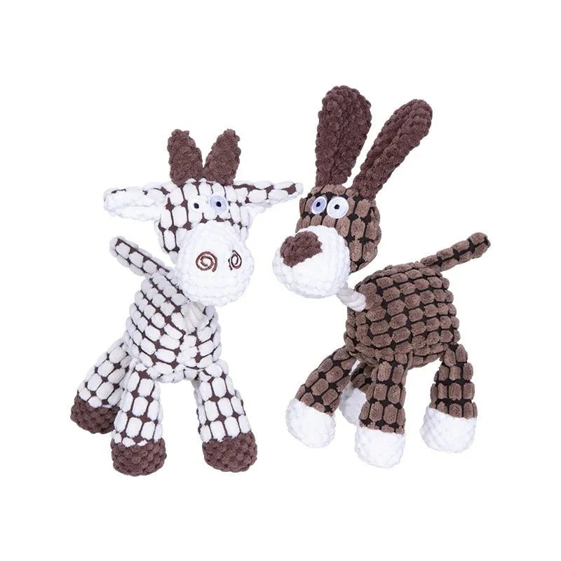 Plush Dog Toy Reinforced Squeaker Machine Washable