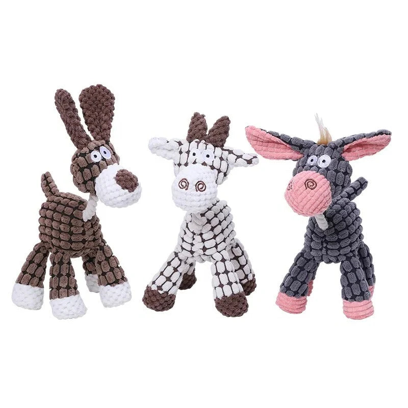 Plush Dog Toy Reinforced Squeaker Machine Washable