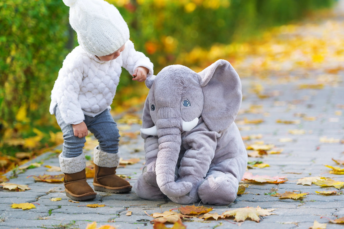 Plush Elephant Pillow Shape-Retaining PP Cotton Two Sizes