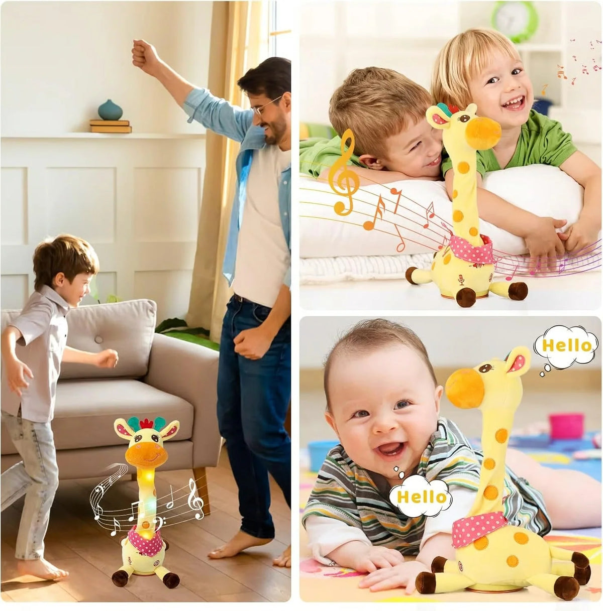 Plush Giraffe Ultra-Soft Musical Voice-Mimic