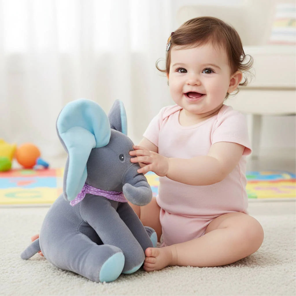 Plush Toy Foot-Activated Peekaboo & Singing