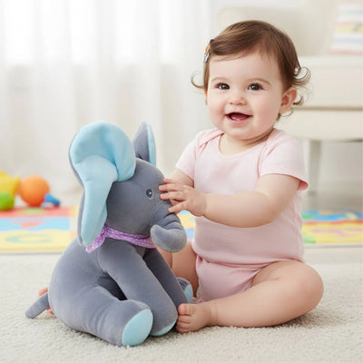 Plush Toy Foot-Activated Peekaboo & Singing