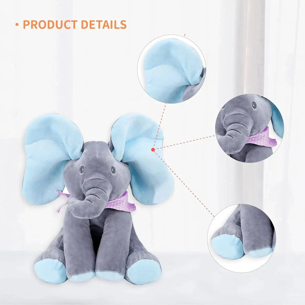 Plush Toy Foot-Activated Peekaboo & Singing
