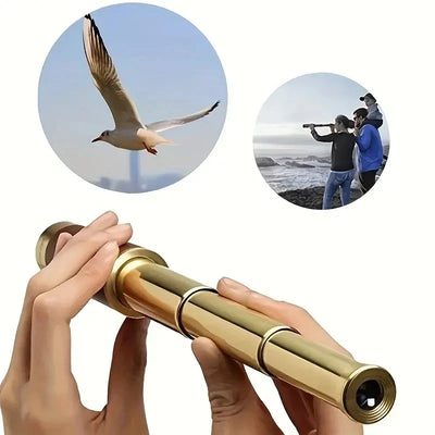 Pocket Monocular 10x Magnification HD Coated Optics & Waterproof