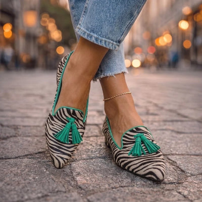 Pointed-Toe Flats Soft Flannel Slip-On Cushioned Support