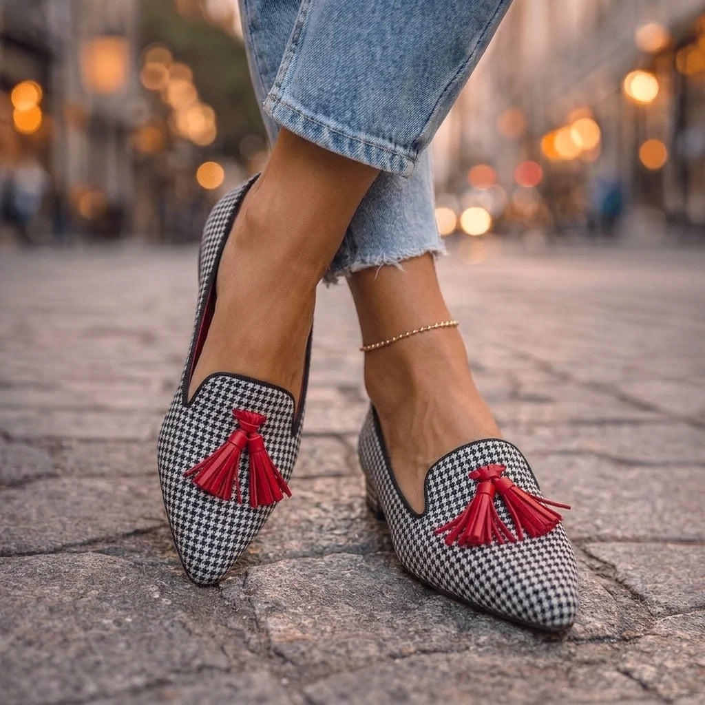 Pointed-Toe Flats Soft Flannel Slip-On Cushioned Support
