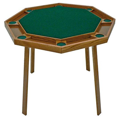 Poker Table Compact Folding Steel Legs Seats Eight