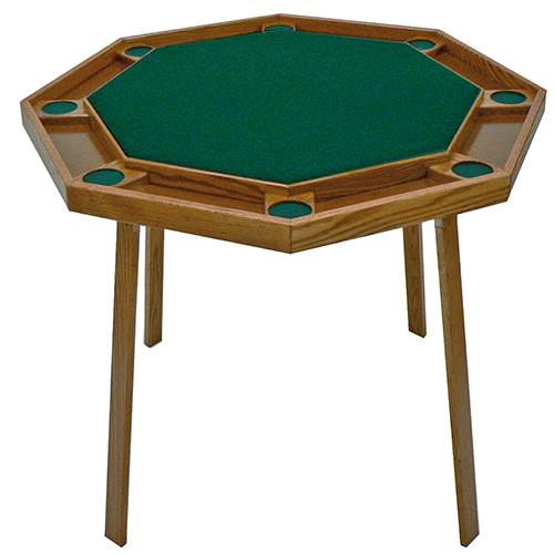 Poker Table Compact Folding Steel Legs Seats Eight
