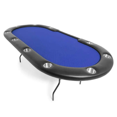 Poker Table Oval Seats 10 Folding Steel Legs