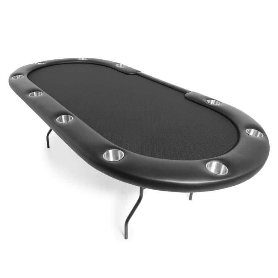 Poker Table Oval Seats 10 Folding Steel Legs