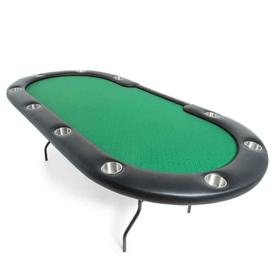 Poker Table Oval Seats 10 Folding Steel Legs