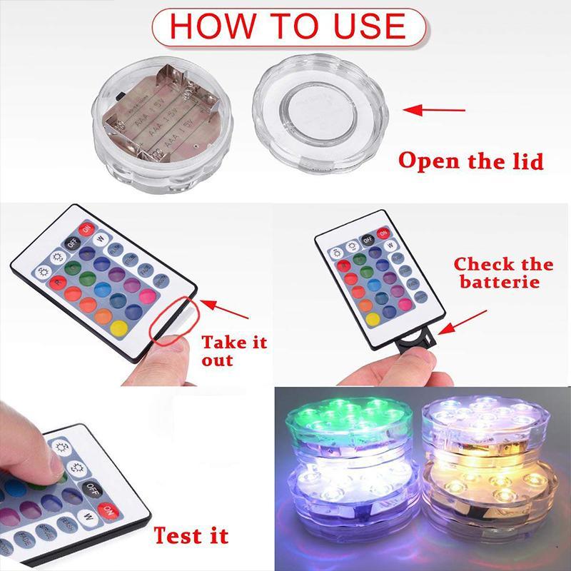 Pool Light Color-Changing LED Remote Control IP68 Submersible