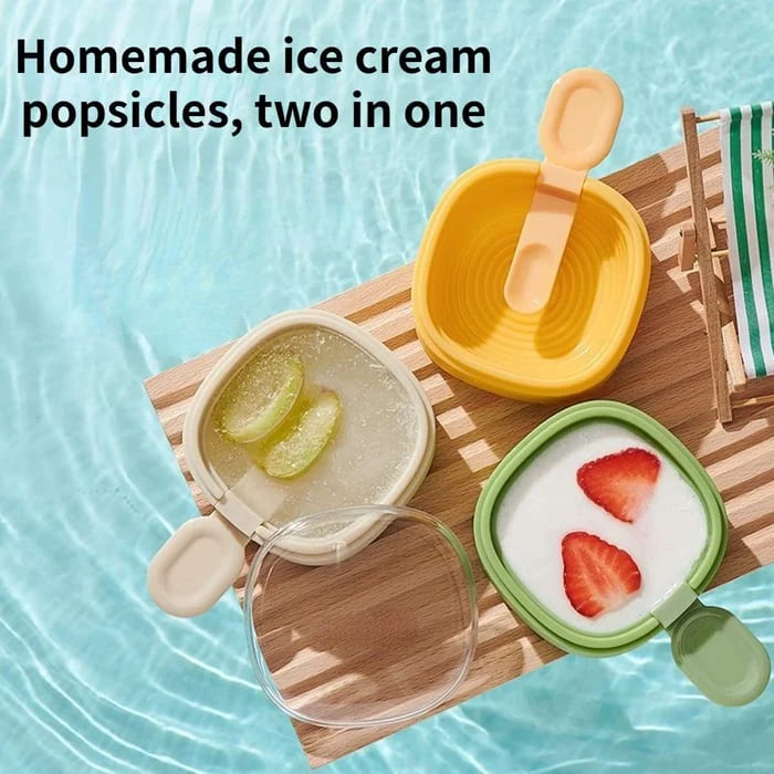 Popsicle Mold Food-Grade Silicone Dust-Tight Lid & Easy Release