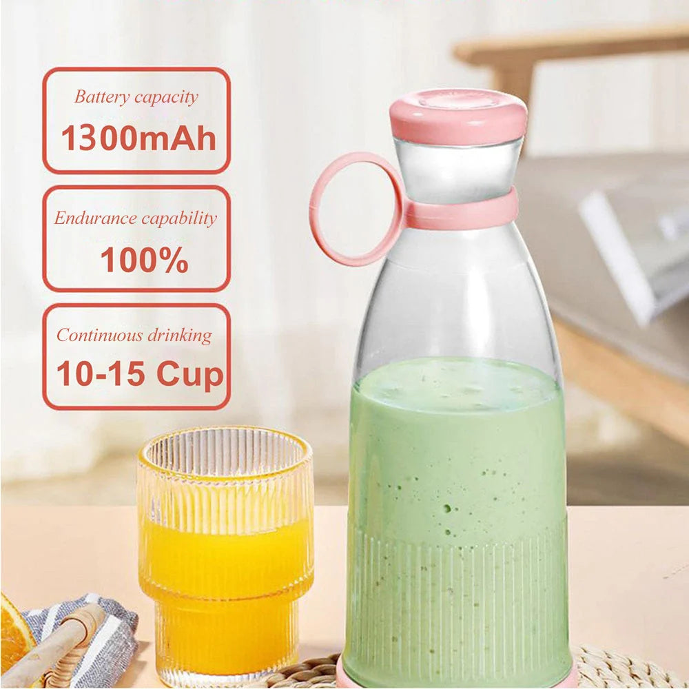 Portable Blender Cordless Magnetic Charging Stainless Steel Blades