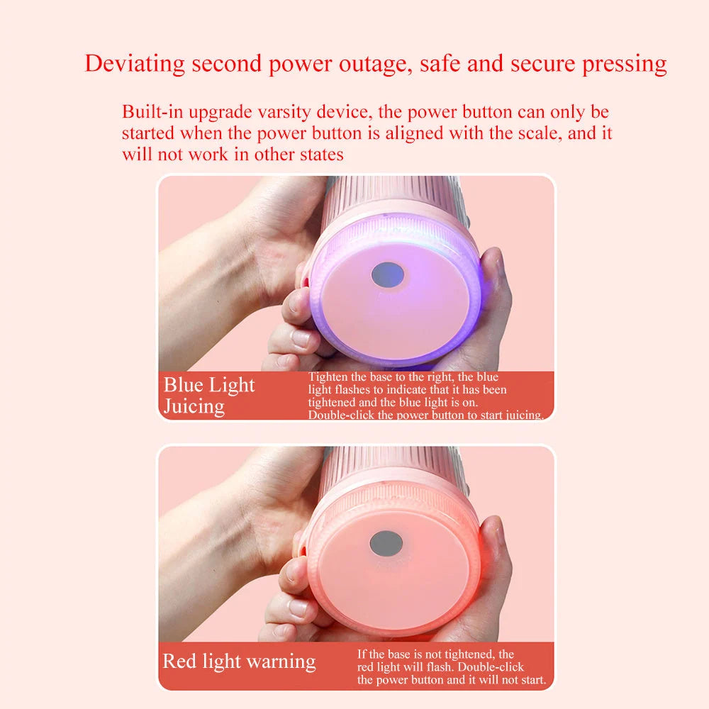 Portable Blender Cordless Magnetic Charging Stainless Steel Blades