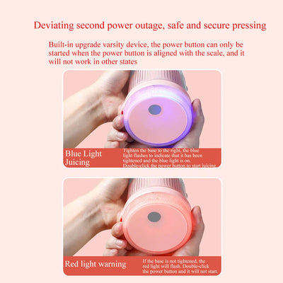 Portable Blender Cordless Magnetic Charging Stainless Steel Blades