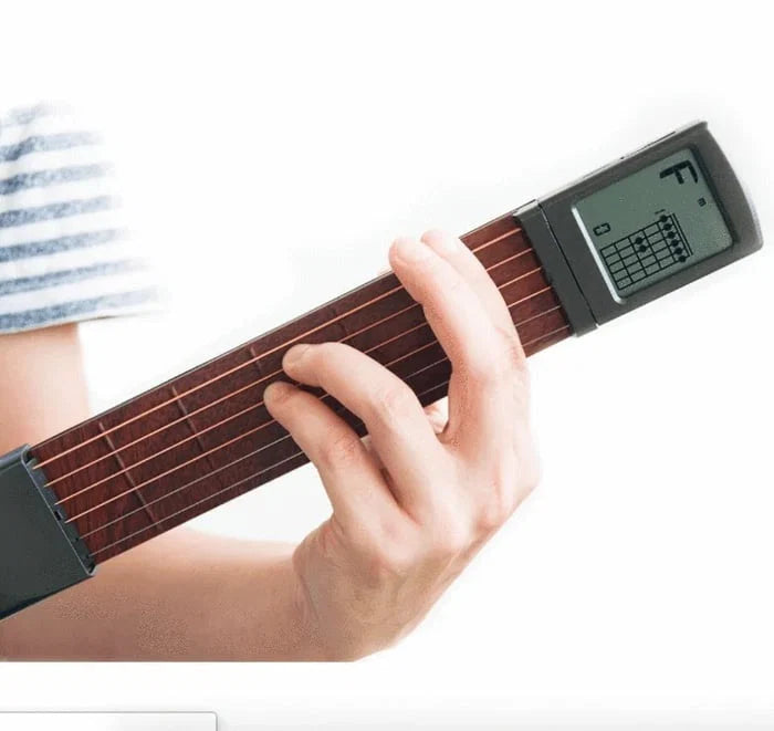 Portable Guitar Trainer Real Strings Chord Chart & Metronome