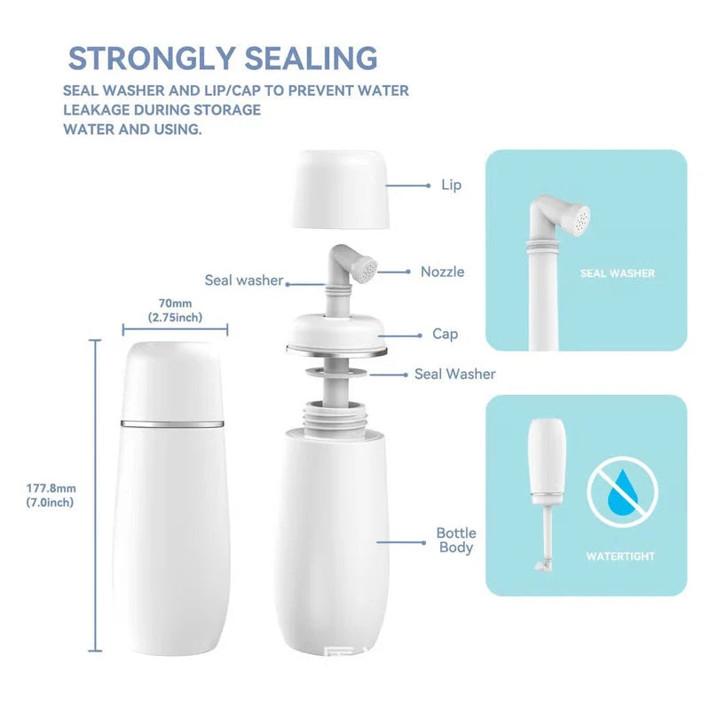 Portable Hand Bidet 400ml Attachable Angled Nozzle