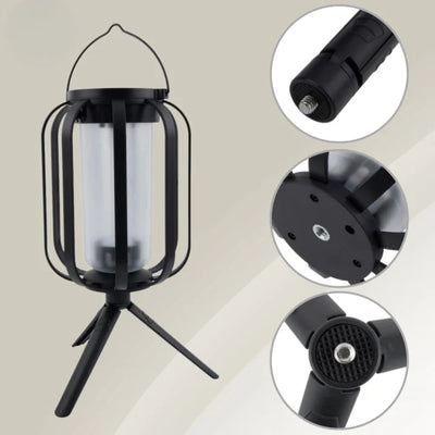 Portable LED Lantern Soft Light Rechargeable Tripod