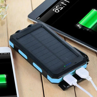 Portable Power Bank Solar Dual USB Waterproof