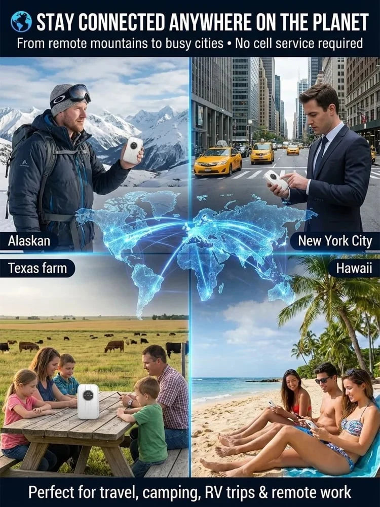 Portable Wi-Fi Hotspot Global Coverage for Travel Internet Access