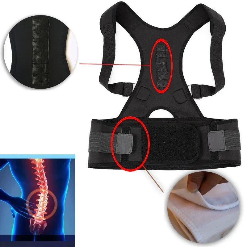 Posture Corrector Adjustable Straps Breathable Fabric